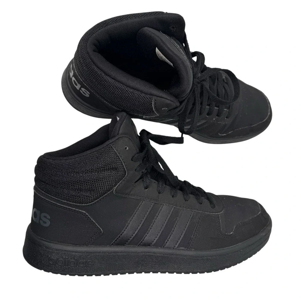 Adidas Mens Hoops 2.0 Mid‎ FV7229 Black Shoes Sneakers Size 11